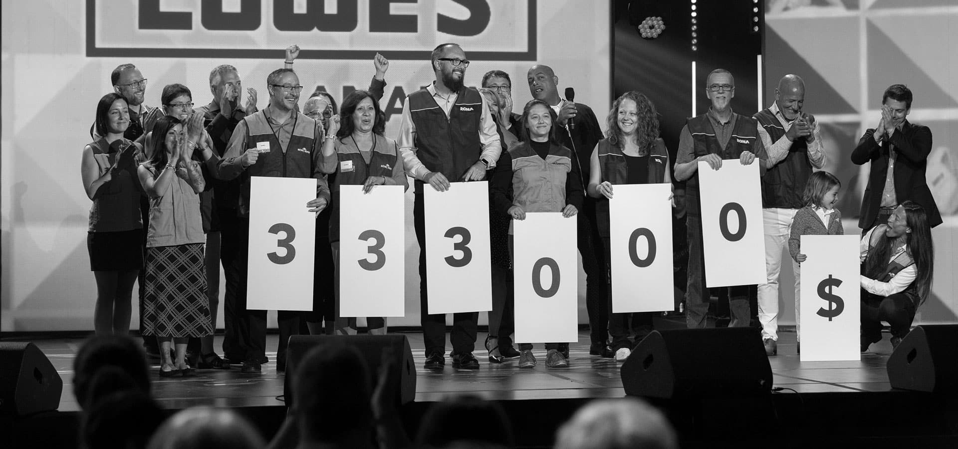 Lowes Team on stage