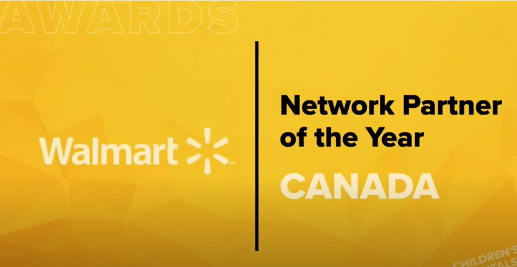 Walmart banner with the text “Network Partner of the Year – Canada”