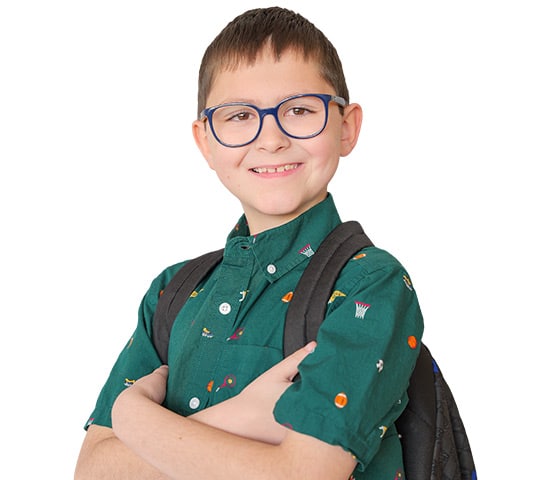 Blaze, an ambassador from Jim Pattison, wearing a green shirt with glasses.